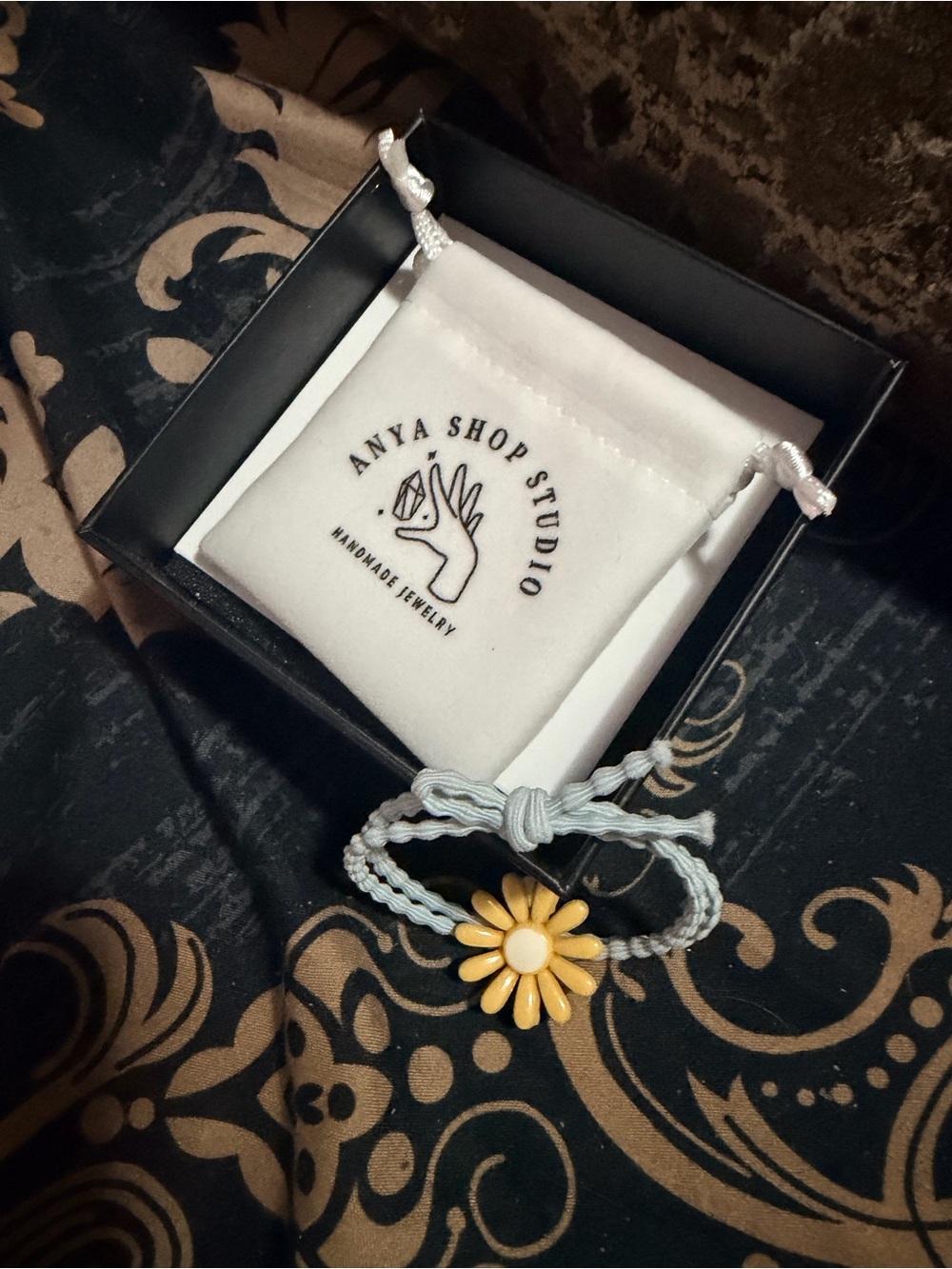 Anya Shop Studio Yellow Daisy Cord Bracelet
